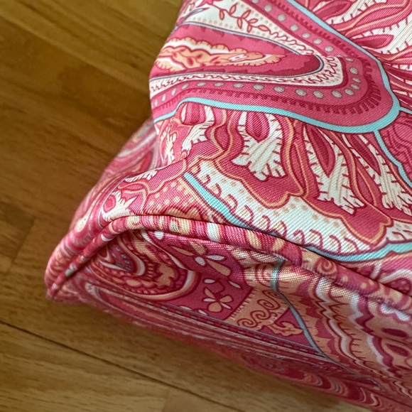 Lauren Ralph Lauren Cosmetic Case Travel Case Train Case Pink Paisley - Picture 10 of 15